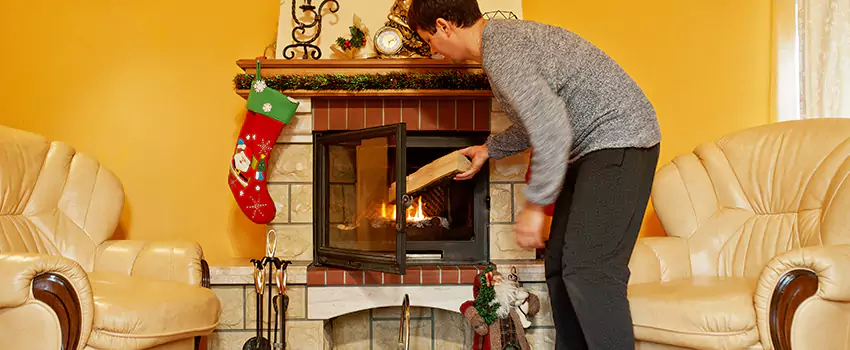 Rusted Metal Fireplace Restoration in Sherman, Texas